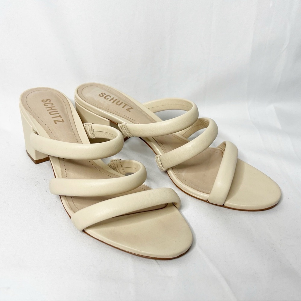 SCHUTZ Olly Mid Block Napa Leather Sandal